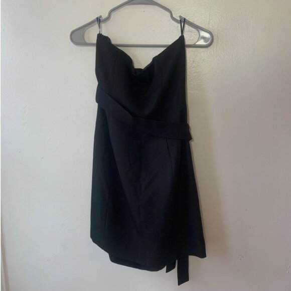 GAUGE81 Natal Mini Dress Black Strapless Wrap Draped Grain Ge Poudre - Picture 4 of 6